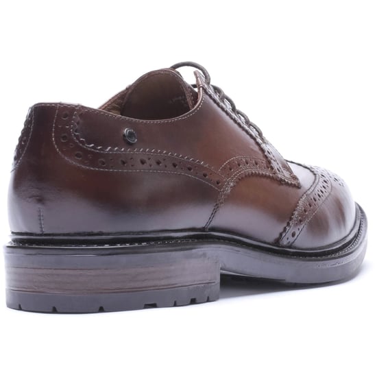 Base London Tanner Leather Men's BROWN Brogues Shoes - Image 2