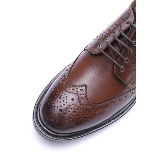 Base London Tanner Leather Men's BROWN Brogues Shoes - Image 6