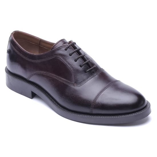 Base London Roma Leather Men's WASHED BROWN Oxford Shoes - Image 1