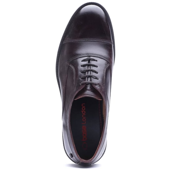 Base London Roma Leather Men's WASHED BROWN Oxford Shoes - Image 4