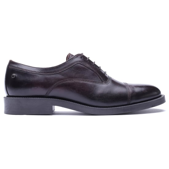 Base London Roma Leather Men's WASHED BROWN Oxford Shoes - Image 5