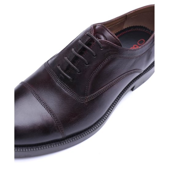 Base London Roma Leather Men's WASHED BROWN Oxford Shoes - Image 6