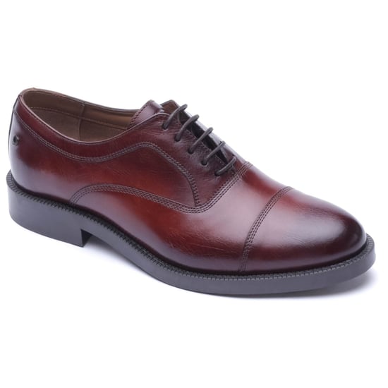 Base London Roma Leather Men's WASHED CHESTNUT Oxford Shoes - Image 1