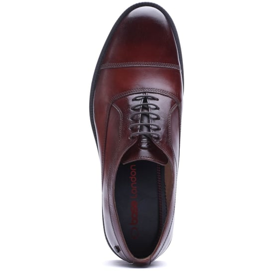 Base London Roma Leather Men's WASHED CHESTNUT Oxford Shoes - Image 4