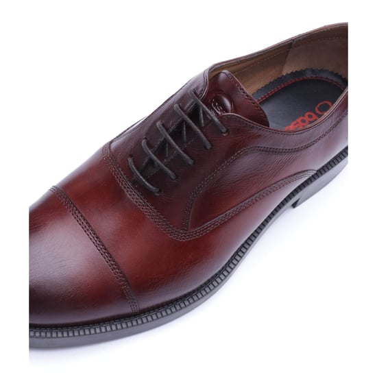 Base London Roma Leather Men's WASHED CHESTNUT Oxford Shoes - Image 6