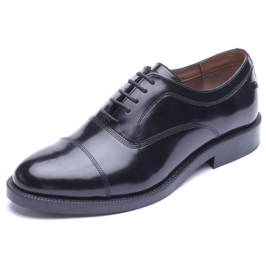 Base London Roma Leather Men's Black Oxford Shoes - Image 1