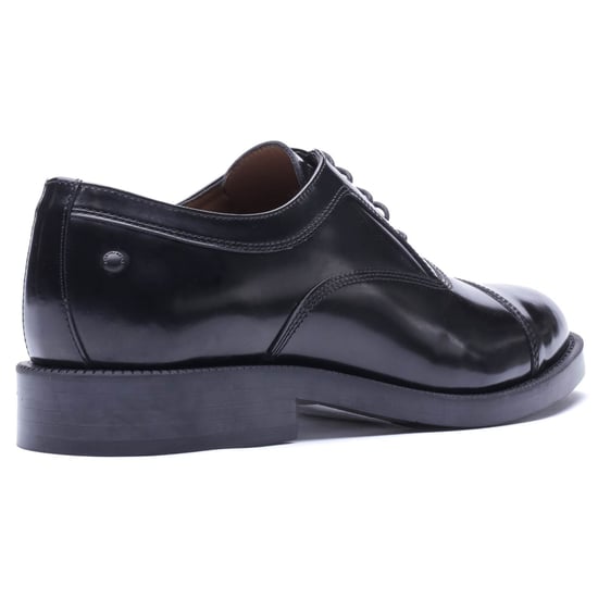 Base London Roma Leather Men's Black Oxford Shoes - Image 2