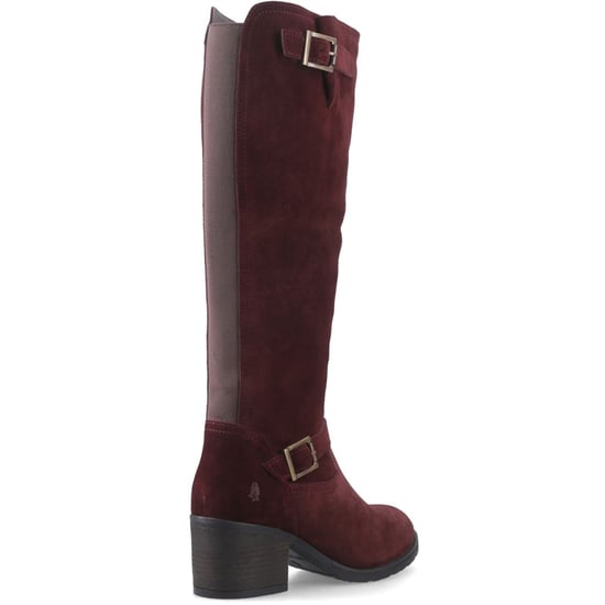 Hush Puppies Heidi Leren Dames Bordeaux Hoge Enkelboots met Hak - Image 2