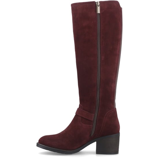 Hush Puppies Heidi Leren Dames Bordeaux Hoge Enkelboots met Hak - Image 4