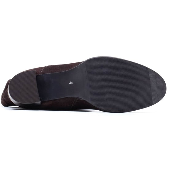 Hush Puppies Cosima Suède Dames Chocolade Hiel Kniehooglaarzen - Image 4
