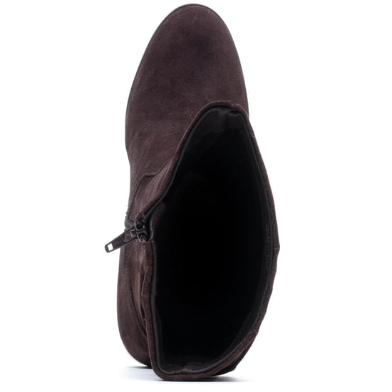 Hush Puppies Cosima Suède Dames Chocolade Hiel Kniehooglaarzen - Image 5