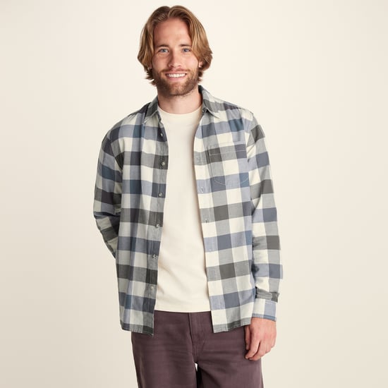 Bryson Mens Brushed Flannel Check Shirt - Ash Brown Check - Image 3