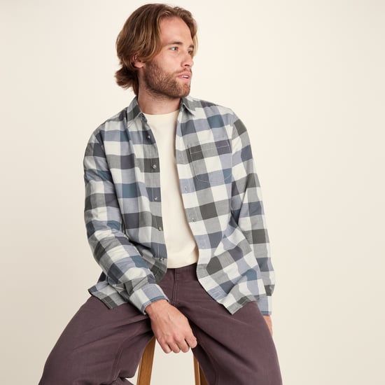 Bryson Mens Brushed Flannel Check Shirt - Ash Brown Check - Image 4