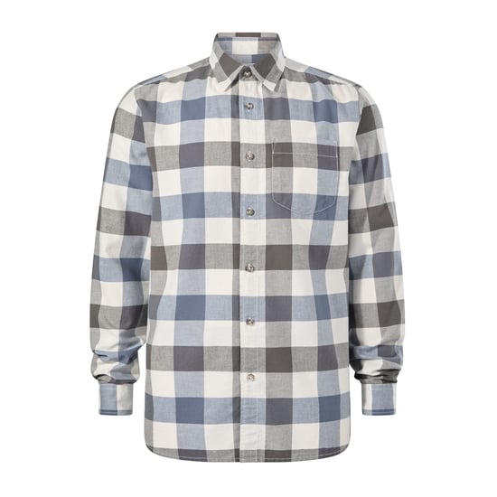 Bryson Mens Brushed Flannel Check Shirt - Ash Brown Check - Image 5
