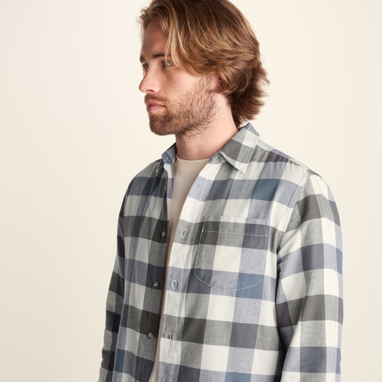 Bryson Mens Brushed Flannel Check Shirt - Ash Brown Check - Image 6