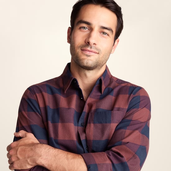 Marcel Mens Brushed Flannel Check Shirt - Blue & Brown Check - Image 6