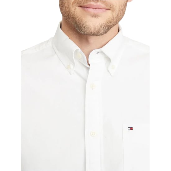 TOMMY HILFIGER Mens Oxford Shirt Cotton Long Sleeve Casual Formal Classic Fit - Image 4