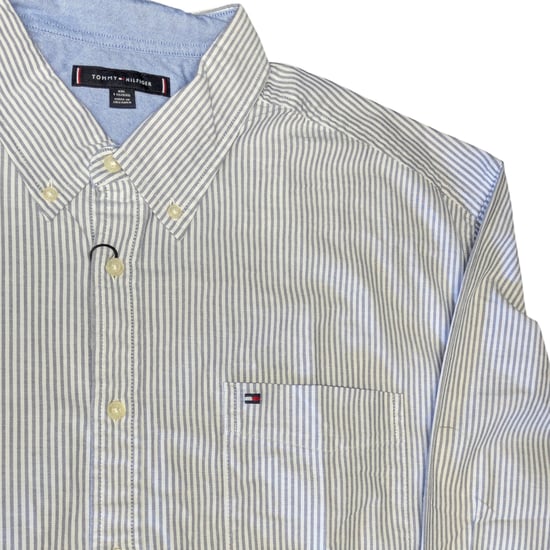 Tommy Hilfiger Mens Oxford Shirts Ithaca Stripe Regular Fit Long Sleeve Shirt - Image 4