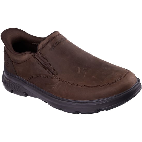 Skechers Arch Fit Garza Umar Leather Men's Cocoa Loafers - Image 1
