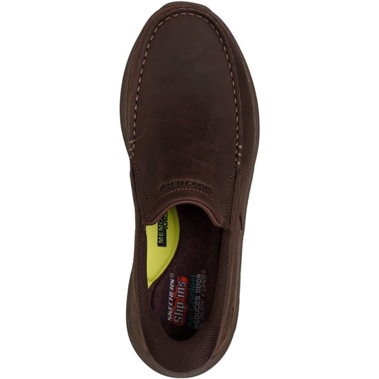 Skechers Pollard Osgood Leather Men's Cocoa Loafers - Image 3