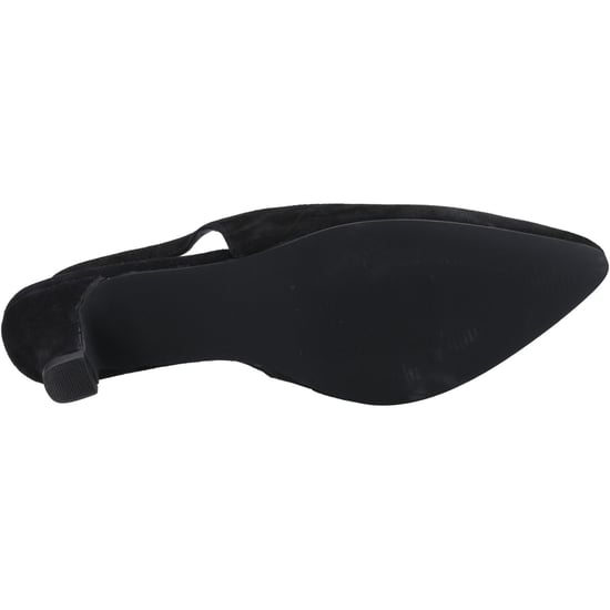 Hush Puppies Nahla Mocka Klackskor Läder Dam Svart Rund Slingback - Image 3