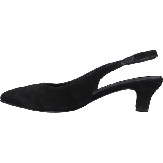 Hush Puppies Nahla Mocka Klackskor Läder Dam Svart Rund Slingback - Image 4