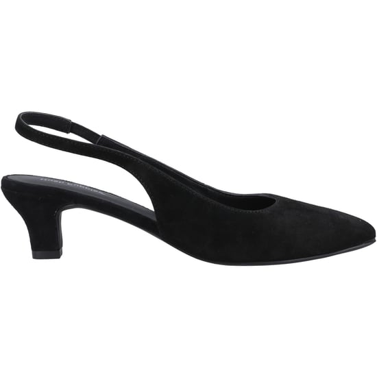 Hush Puppies Nahla Mocka Klackskor Läder Dam Svart Rund Slingback - Image 5