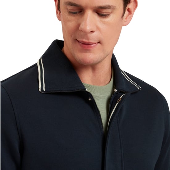 Ted Baker Mall Marineblauwe Jas Met Verborgen Sluiting - Image 3