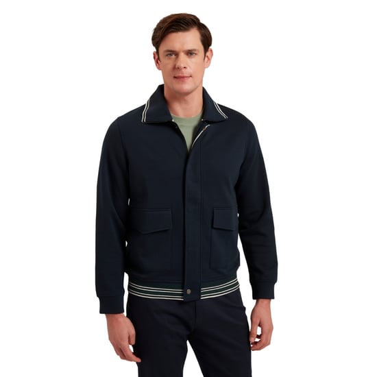 Ted Baker Mall Marineblauwe Jas Met Verborgen Sluiting - Image 5