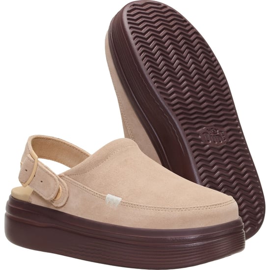 HEYDUDE Austin Lift Suede Dames Klompen Sesam/Multi - Image 4