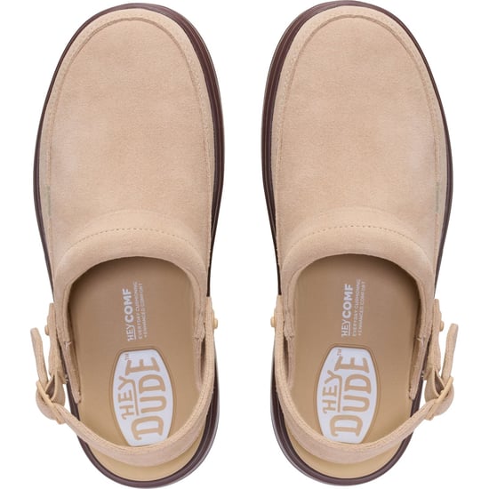 HEYDUDE Austin Lift Suede Dames Klompen Sesam/Multi - Image 5