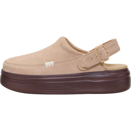 HEYDUDE Austin Lift Suede Dames Klompen Sesam/Multi - Image 6