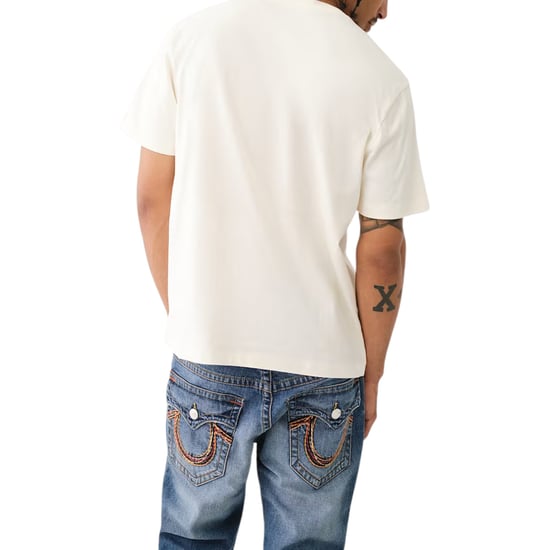 True Religion 108186 Mens T Shirts Relaxed Fit Short Sleeve Summer Cotton Tee - Image 2