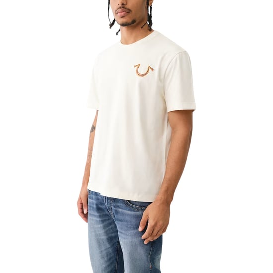 True Religion 108186 Mens T Shirts Relaxed Fit Short Sleeve Summer Cotton Tee - Image 3
