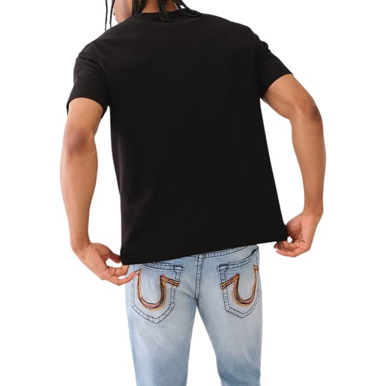 True Religion 108186 Mens T Shirts Relaxed Fit Short Sleeve Summer Cotton Tee - Image 2