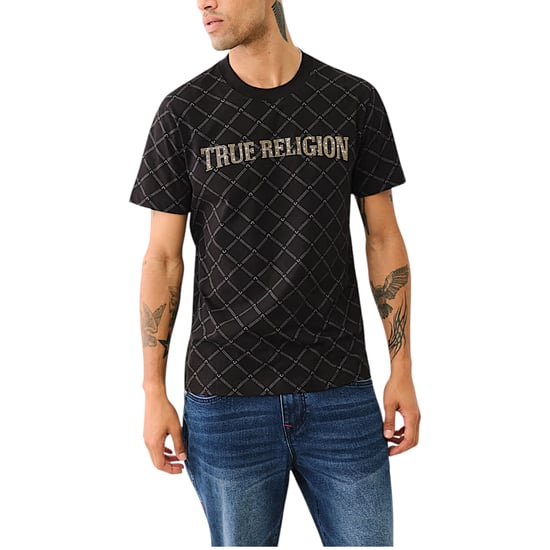 True Religion 700157 Mens T Shirts Crew Neck Short Sleeve Summer Soft Cotton Tee - Image 1