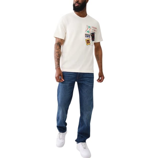 True Religion 108765 Mens T Shirts Resort Patches Crew Neck Summer Sports Tee - Image 4