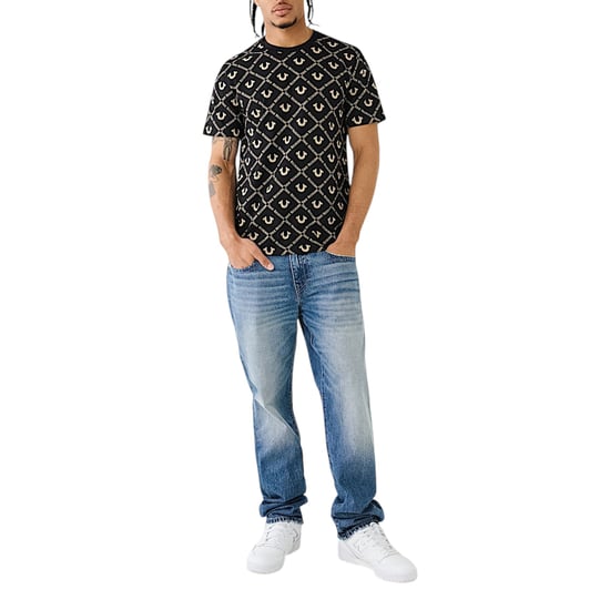 True Religion 108050 Mens T Shirts Short Sleeve Dimond HS AO Print Summer Tee - Image 1