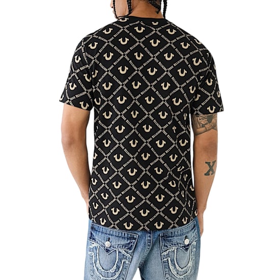 True Religion 108050 Mens T Shirts Short Sleeve Dimond HS AO Print Summer Tee - Image 4