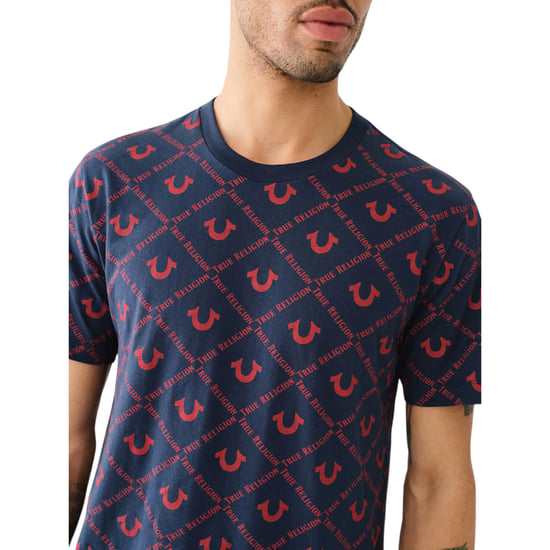 True Religion 108050 Mens T Shirts Short Sleeve Dimond HS AO Print Summer Tee - Image 4