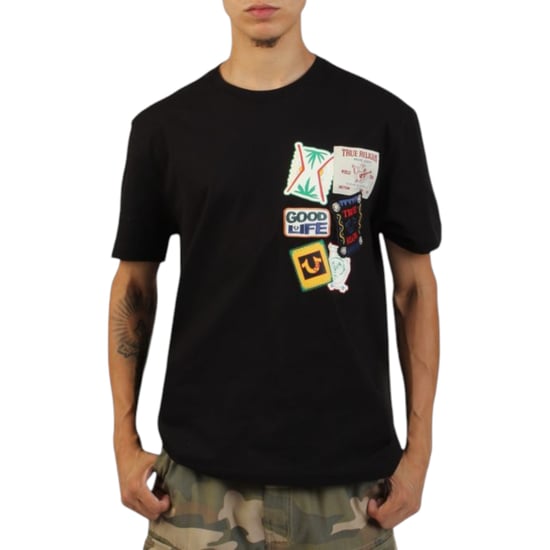 True Religion 108765 Mens T Shirts Resort Patches Crew Neck Summer Sports Tee - Image 3