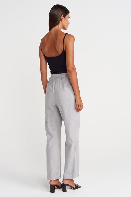 Wide-Leg Tencel Trousers With Drawstring Waist - Image 2