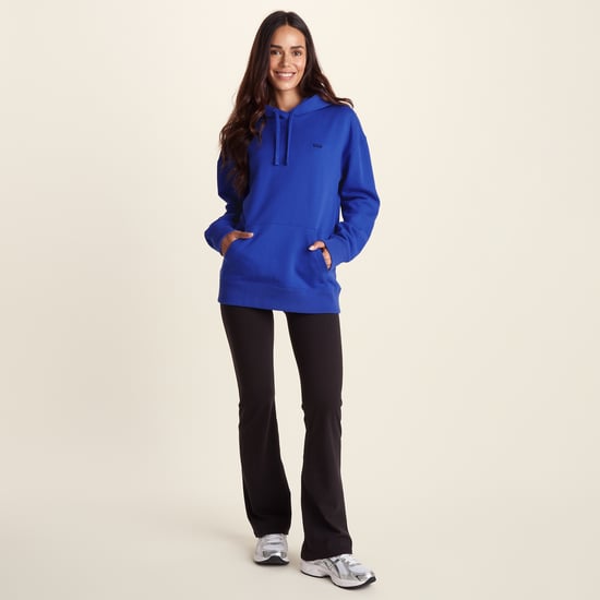 Meera Womens 100% Cotton Relaxed Fit Hoody - Cobalt Blue - Image 1