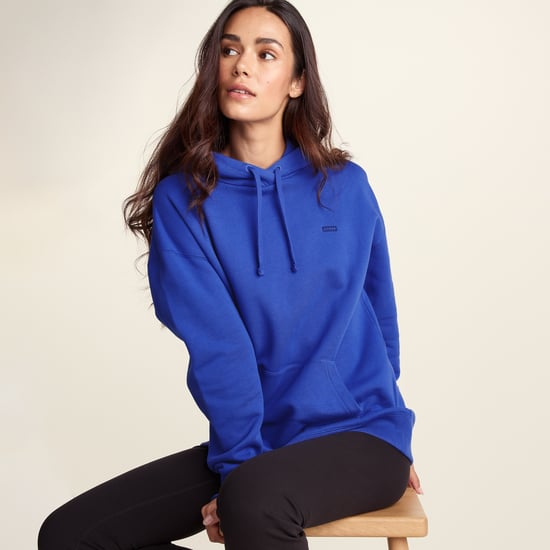 Meera Womens 100% Cotton Relaxed Fit Hoody - Cobalt Blue - Image 4