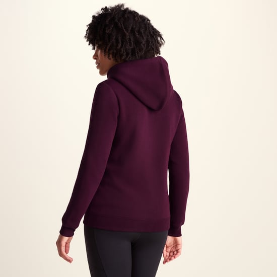 Mia Womens Supersoft Zip Hoody - Burgundy - Image 2