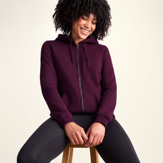 Mia Womens Supersoft Zip Hoody - Burgundy - Image 4