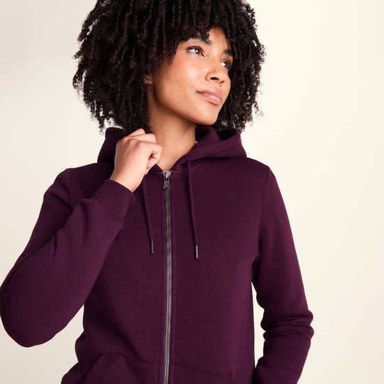 Mia Womens Supersoft Zip Hoody - Burgundy - Image 6