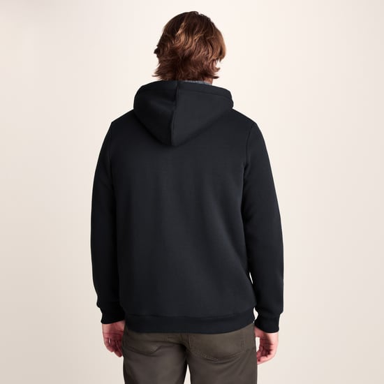 Ramsey Mens Supersoft Sherpa Lined Zip Hoodie - Black - Image 2