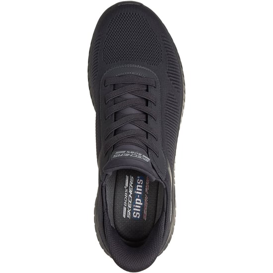 Skechers BOBS Sport Squad Chaos Solid Step Textil Mäns MÖRKT KOL svart Träningsskor - Image 3