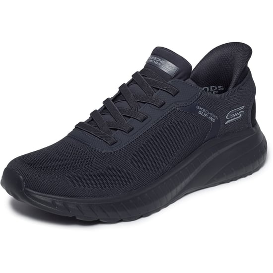 Skechers BOBS Sport Squad Chaos Solid Step Textil Mäns MÖRKT KOL svart Träningsskor - Image 5
